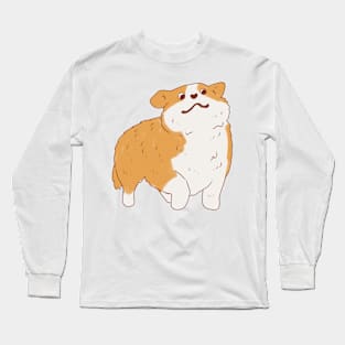 Funny corgi illustration Long Sleeve T-Shirt